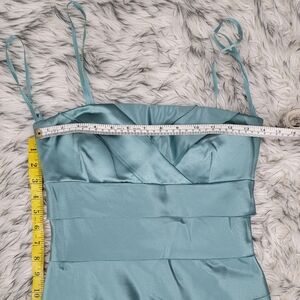 Max and Cleo Teal Tiered Dress 2